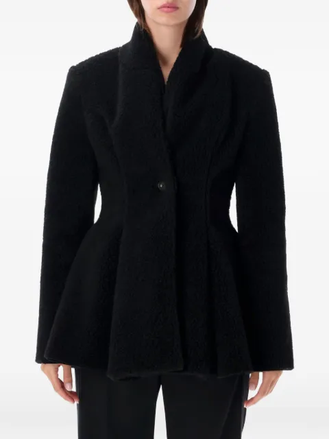 Stella McCartney fleece-texture flared jacket