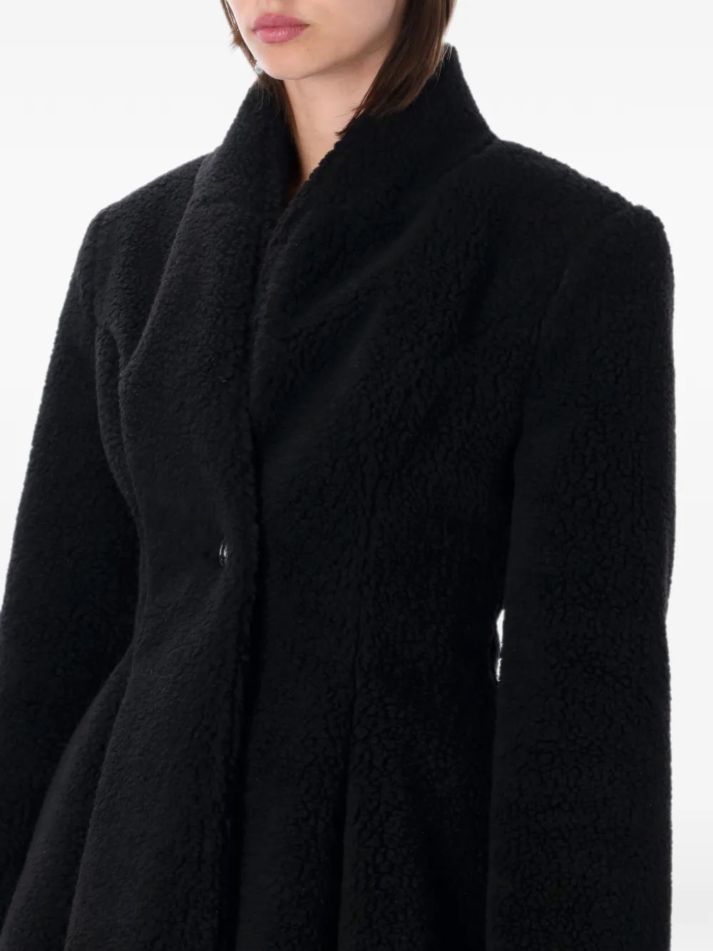 Stella McCartney Uitlopend jack met fleecetextuur Zwart