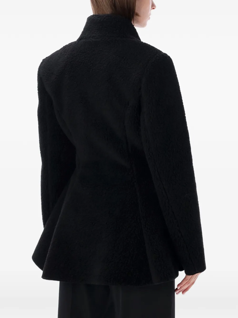 Stella McCartney Uitlopend jack met fleecetextuur Zwart