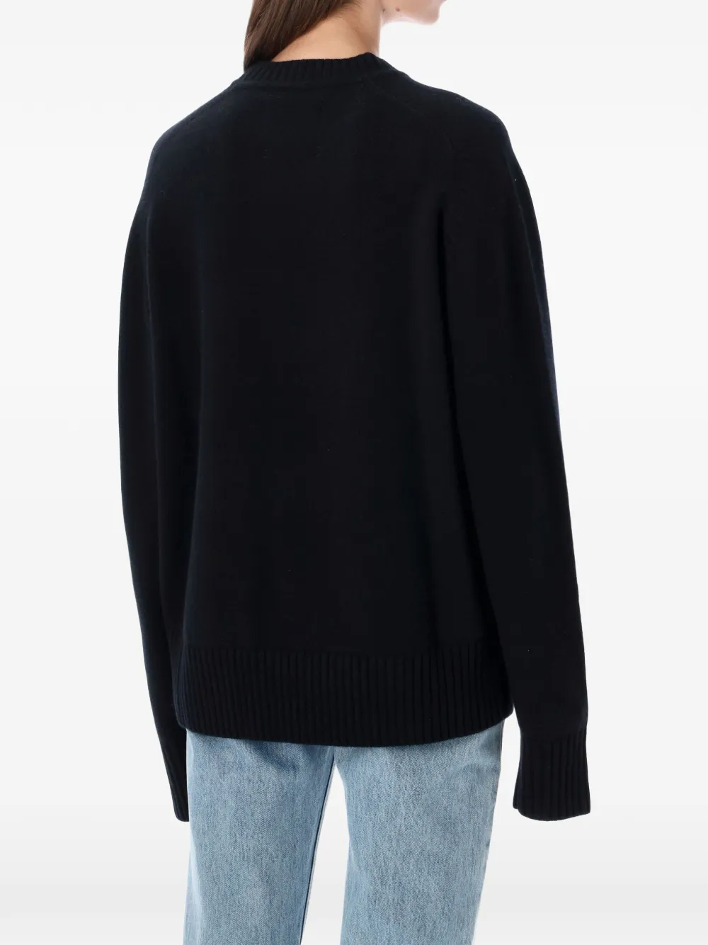 extreme cashmere Ordinary trui met ronde hals Zwart