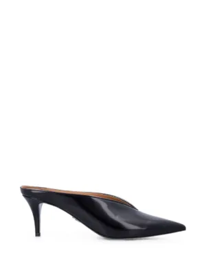 Miu Miu Mule Com Salto e Mesh | Marrom | FARFETCH BR