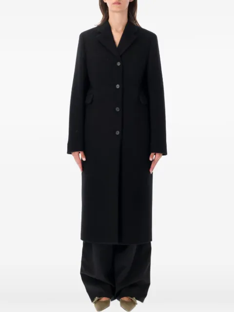 Prada single-breasted shetland wool coat