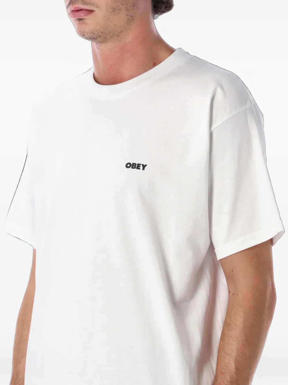 Obey Earth Crisis T-shirt met grafische print Wit
