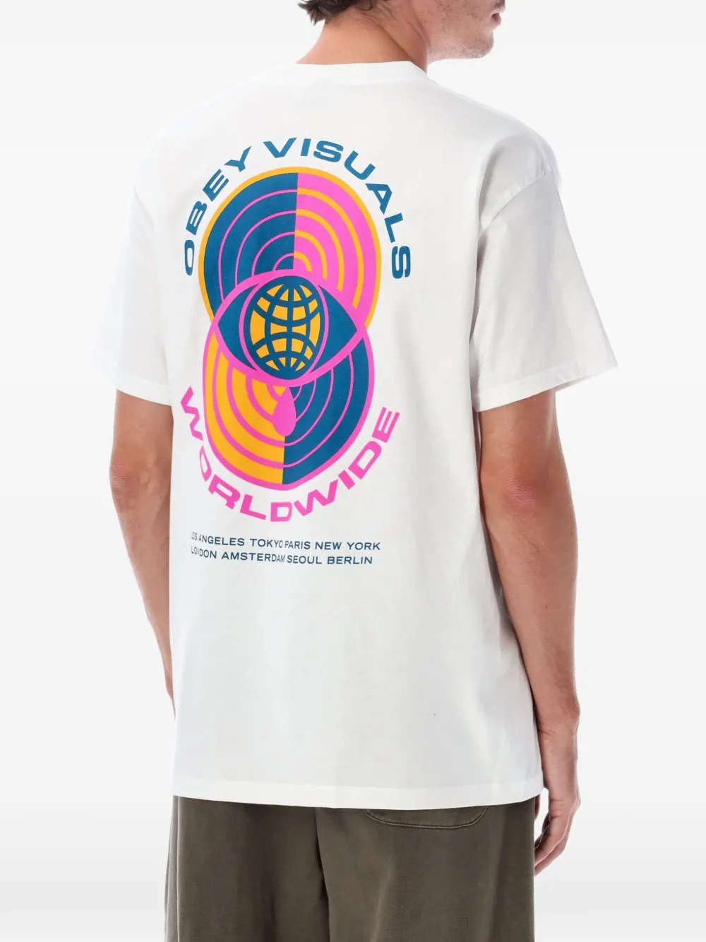 Obey Earth Crisis T-shirt met grafische print Wit