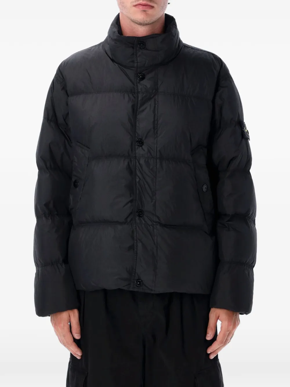 Stone Island 4100037 Crinkle Reps NY jacket - Schwarz