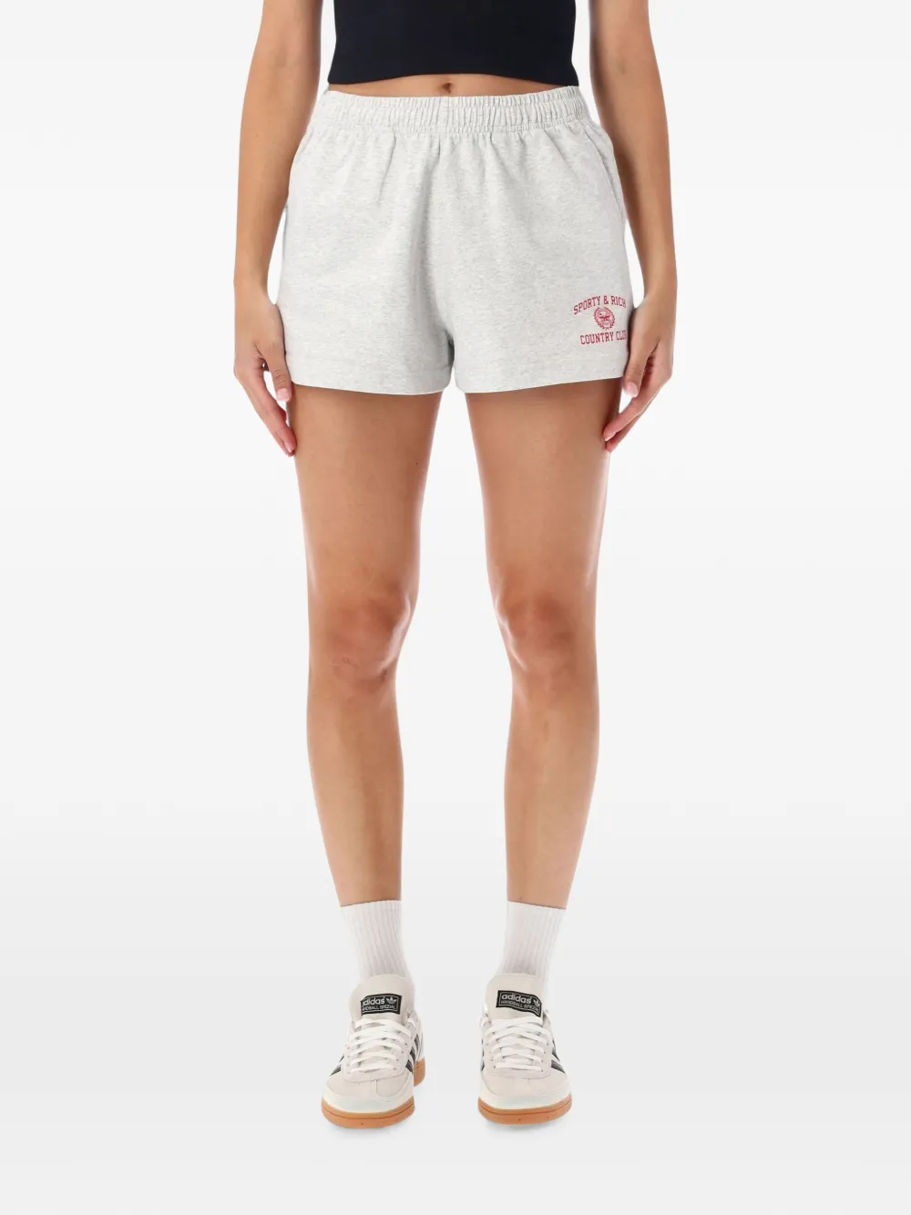 Sporty & Rich logo-print elasticated shorts