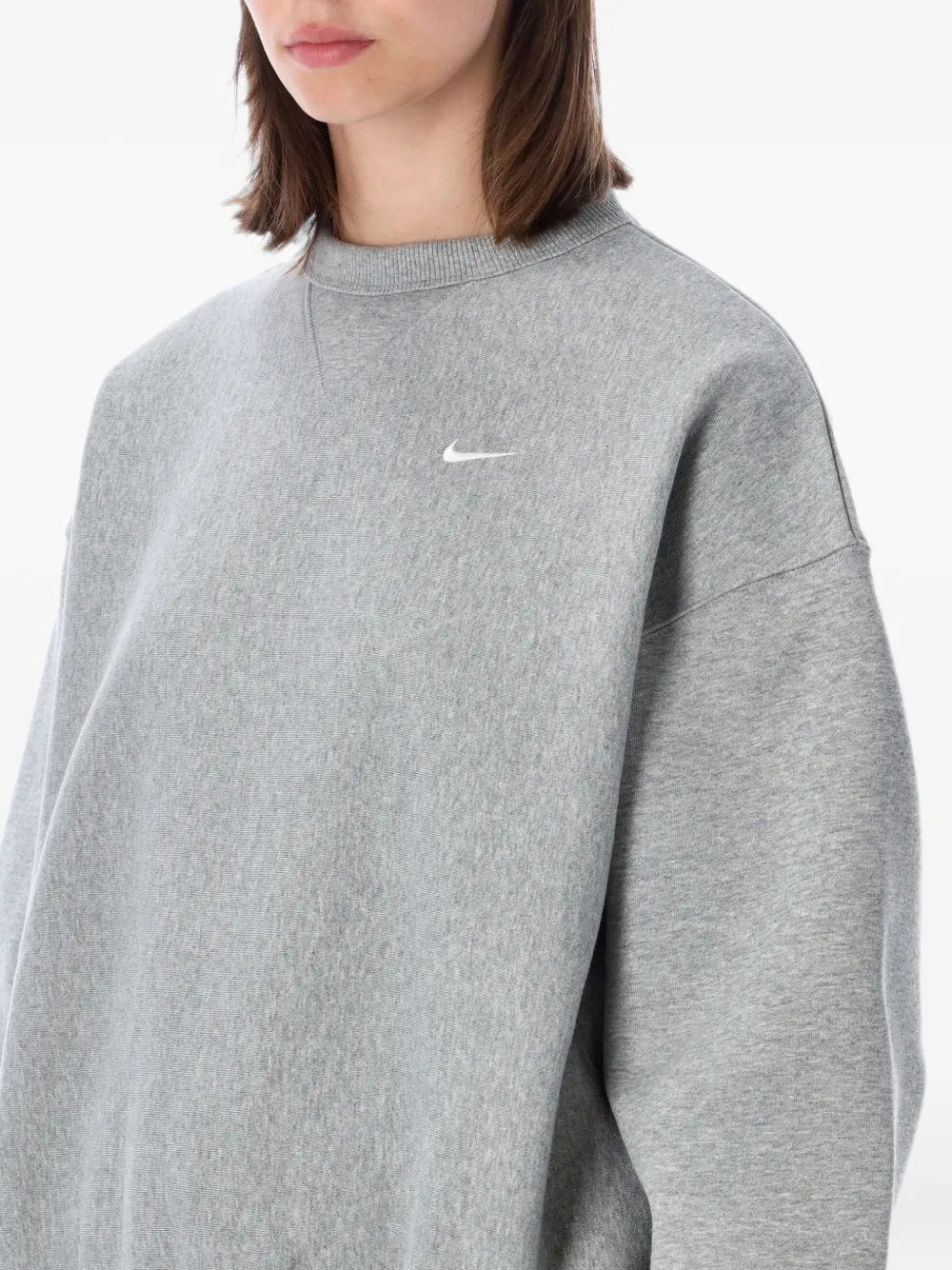 Nike logo-embroidered sweatshirt Grijs