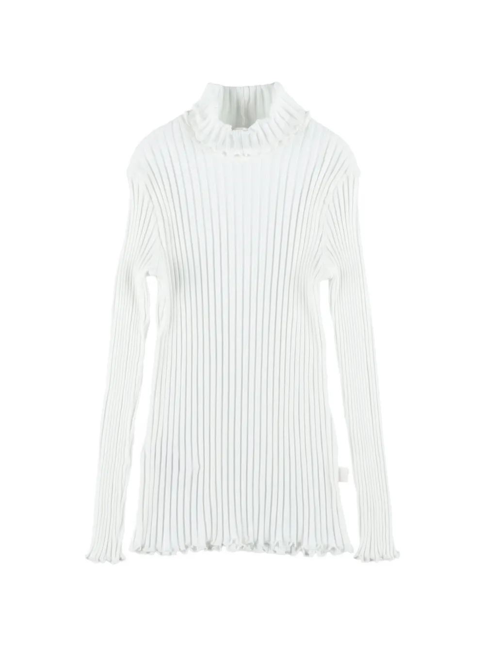 Il Gufo ruffled ribbed-knit sweater - Bianco