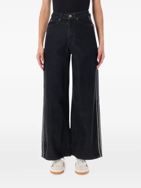 adidas side-stripe wide-leg jeans