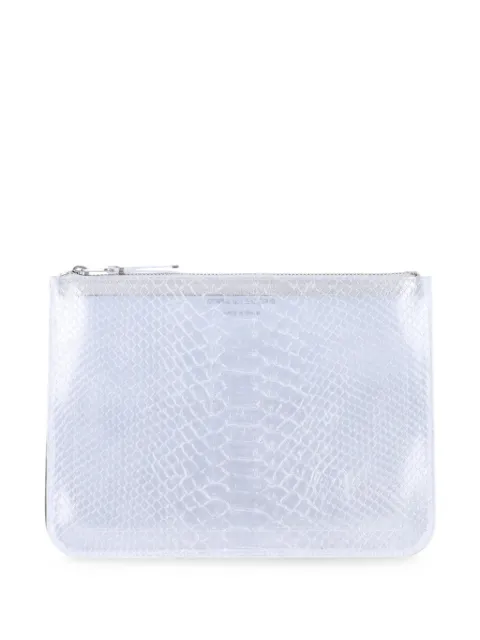 Comme Des Garçons Wallet snake-effect zip-around pouch