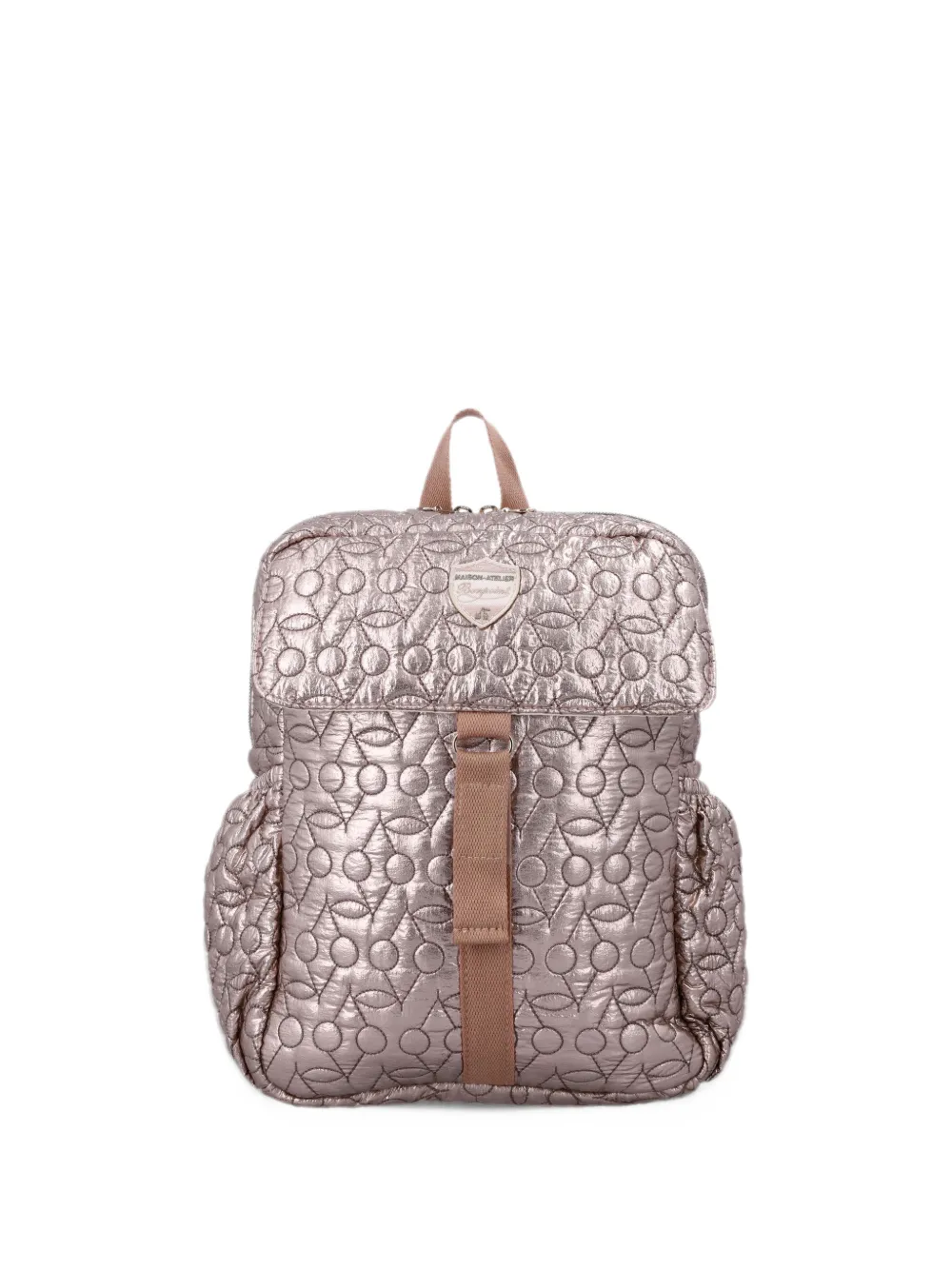 Bonpoint cherry-quilted backpack - Rosa