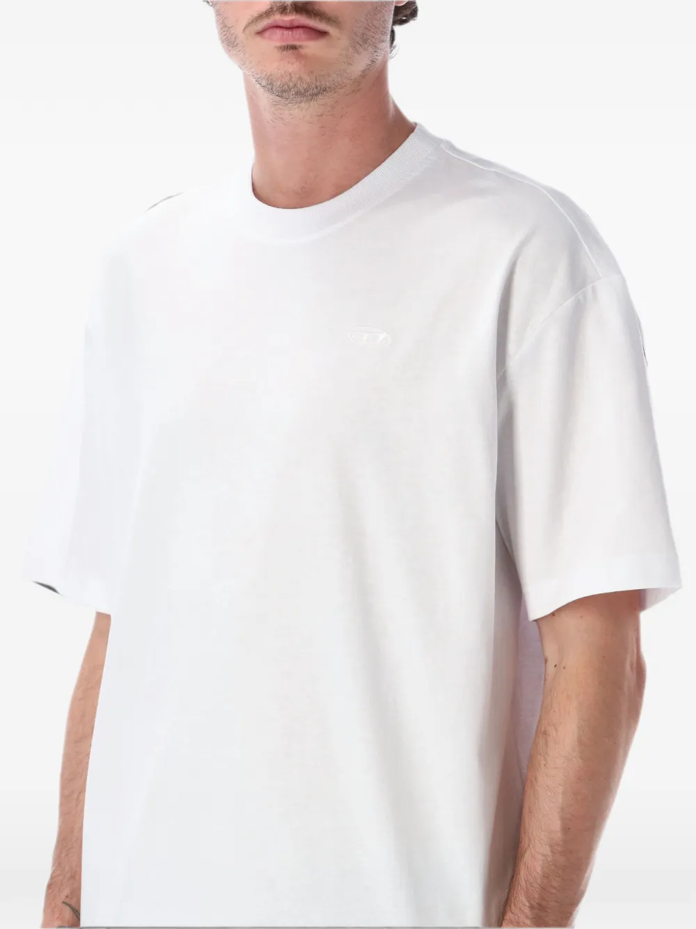 Diesel T-shirt met geborduurd logo Wit
