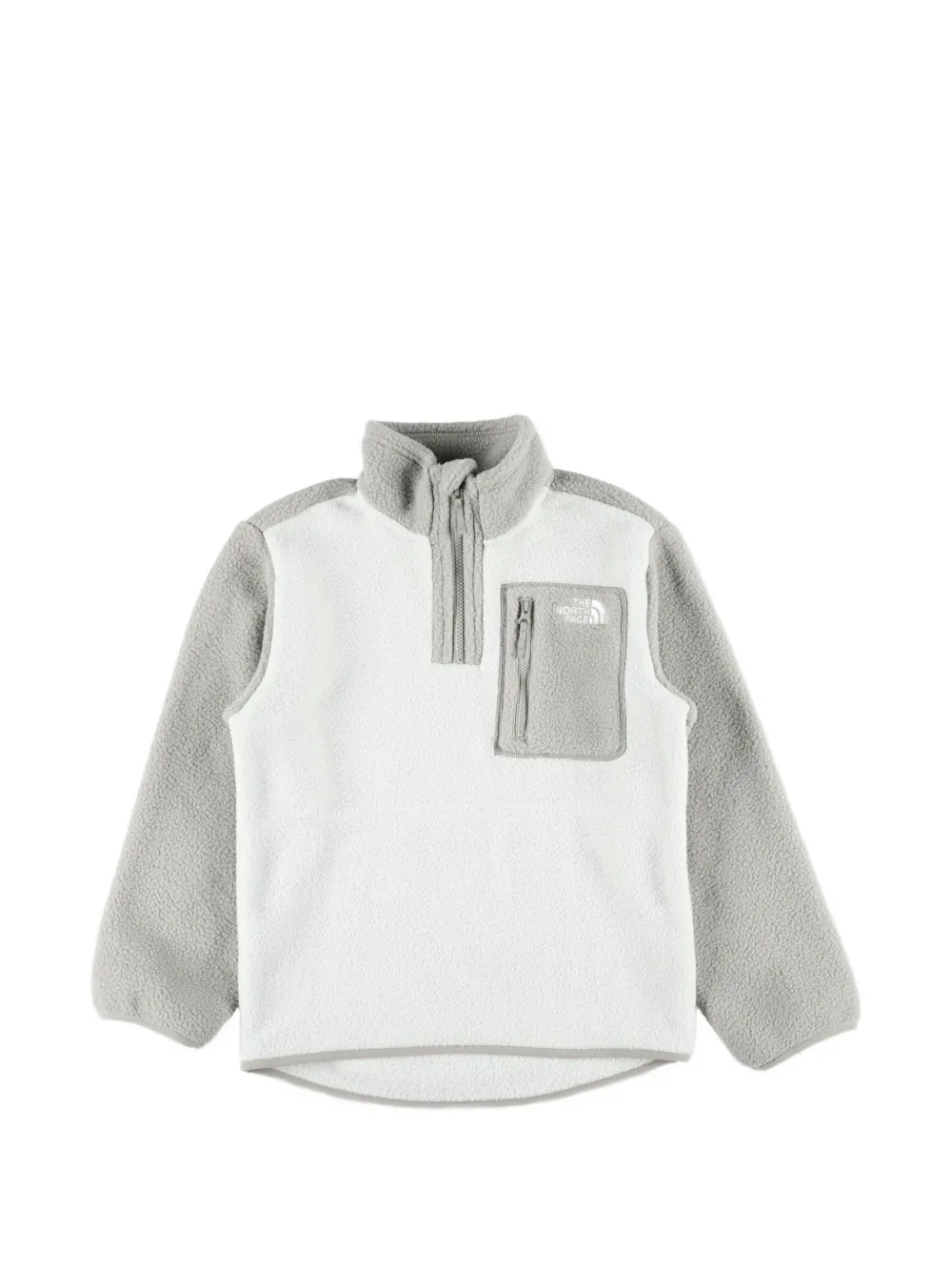 The North Face Kids fleece-texture colour-block sweatshirt - Bianco
