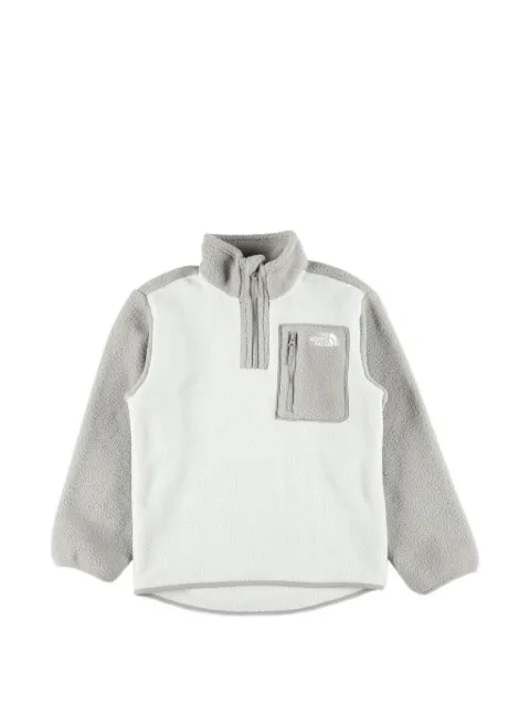 The North Face Kids fleece-texture colour-block sweatshirt