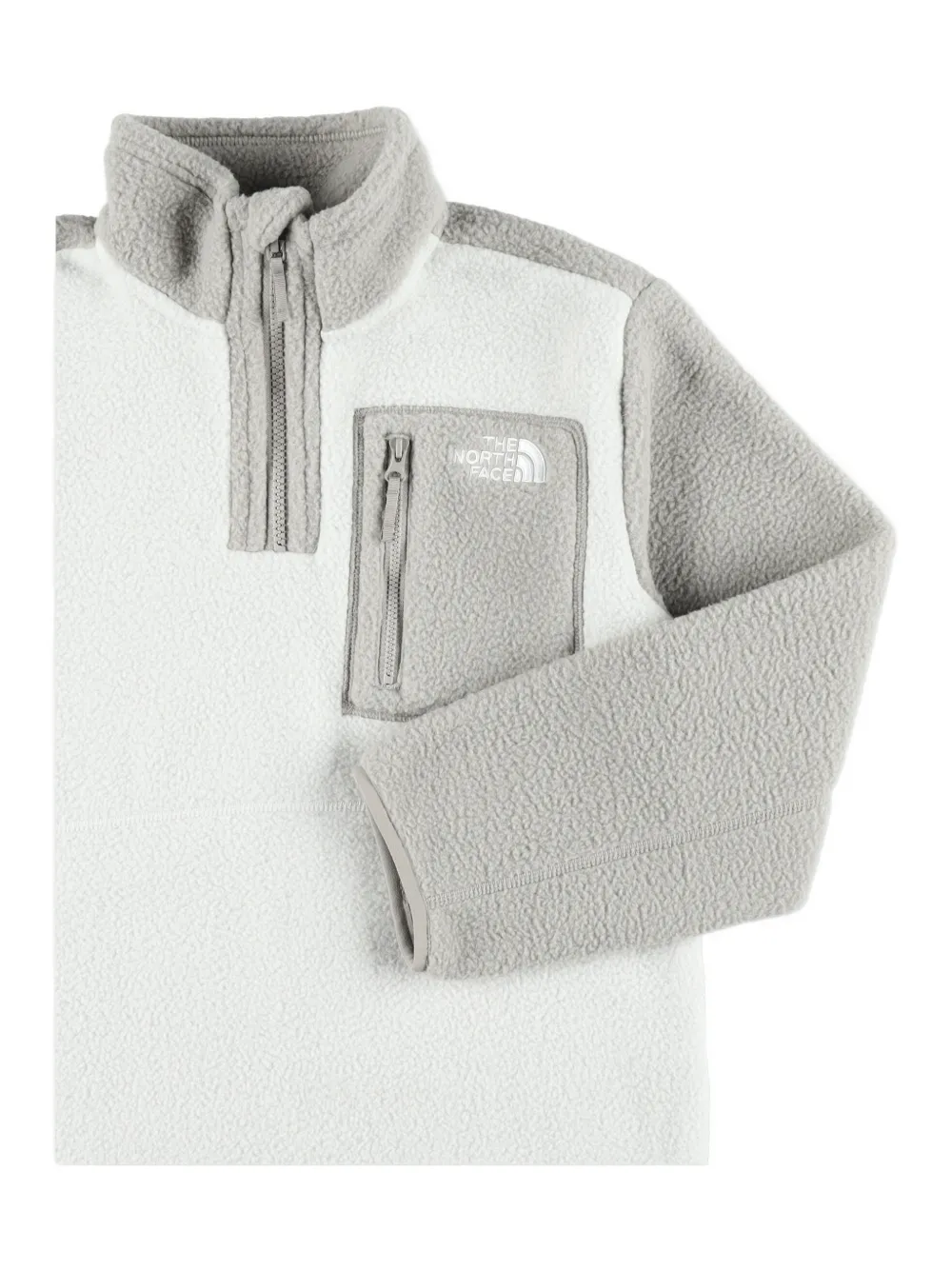The North Face Kids Sweater met colourblocking en fleece-textuur Wit