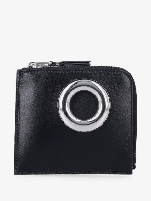 Comme Des Garçons Wallet cartera de piel con detalle de ojales