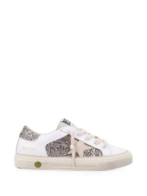Golden Goose Kids glitter-panelled May sneakers