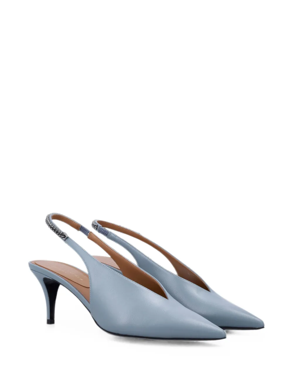Stella McCartney chain-link slingback pumps Blauw