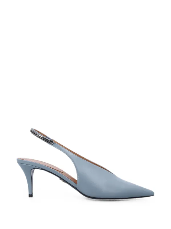 Stella McCartney Chain-link Slingback Pumps in Blue