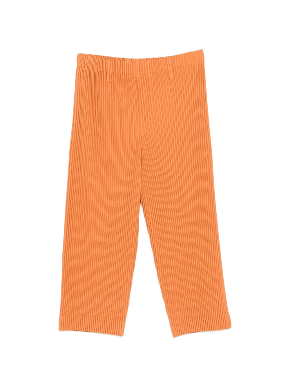 Homme Plissé Issey Miyake plissé-effect cropped trousers - Arancione