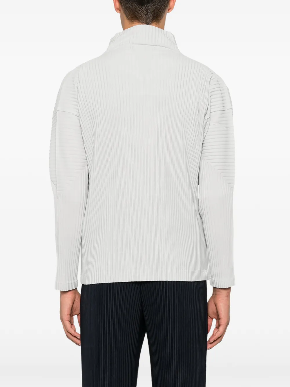 Homme Plissé Issey Miyake Plissé overhemd met rits Grijs
