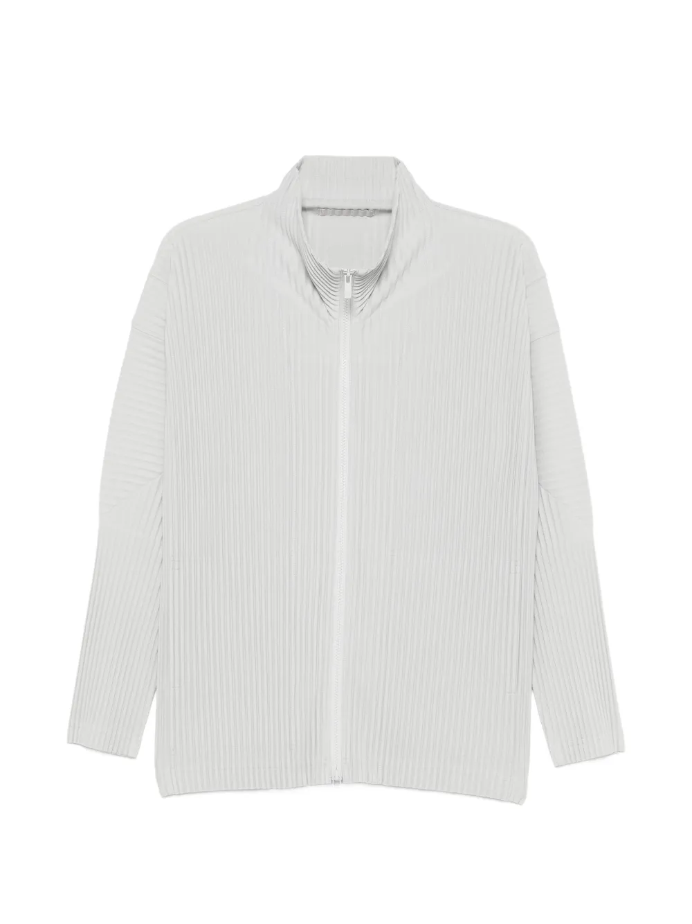 Homme Plissé Issey Miyake plissé zip-up shirt - Grey