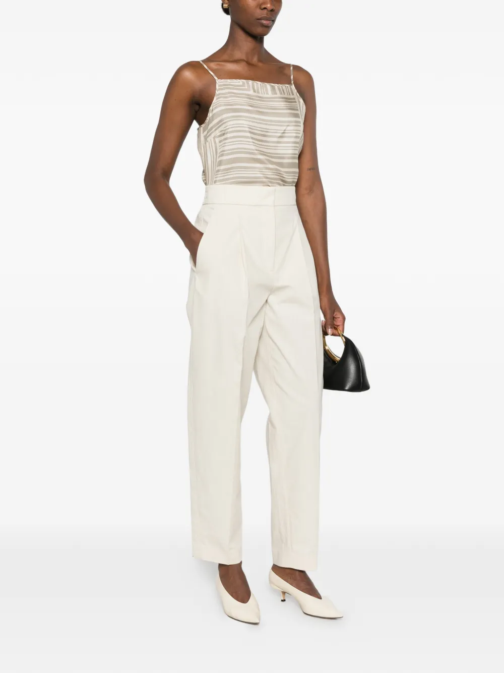 JOSEPH Paver geplooide broek Beige