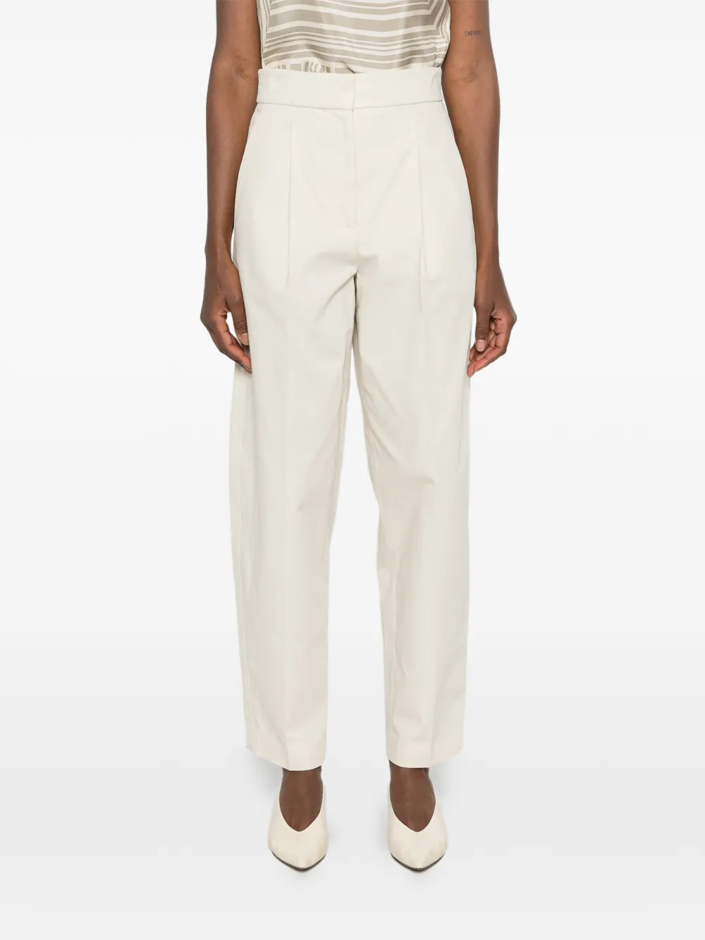JOSEPH Paver geplooide broek Beige