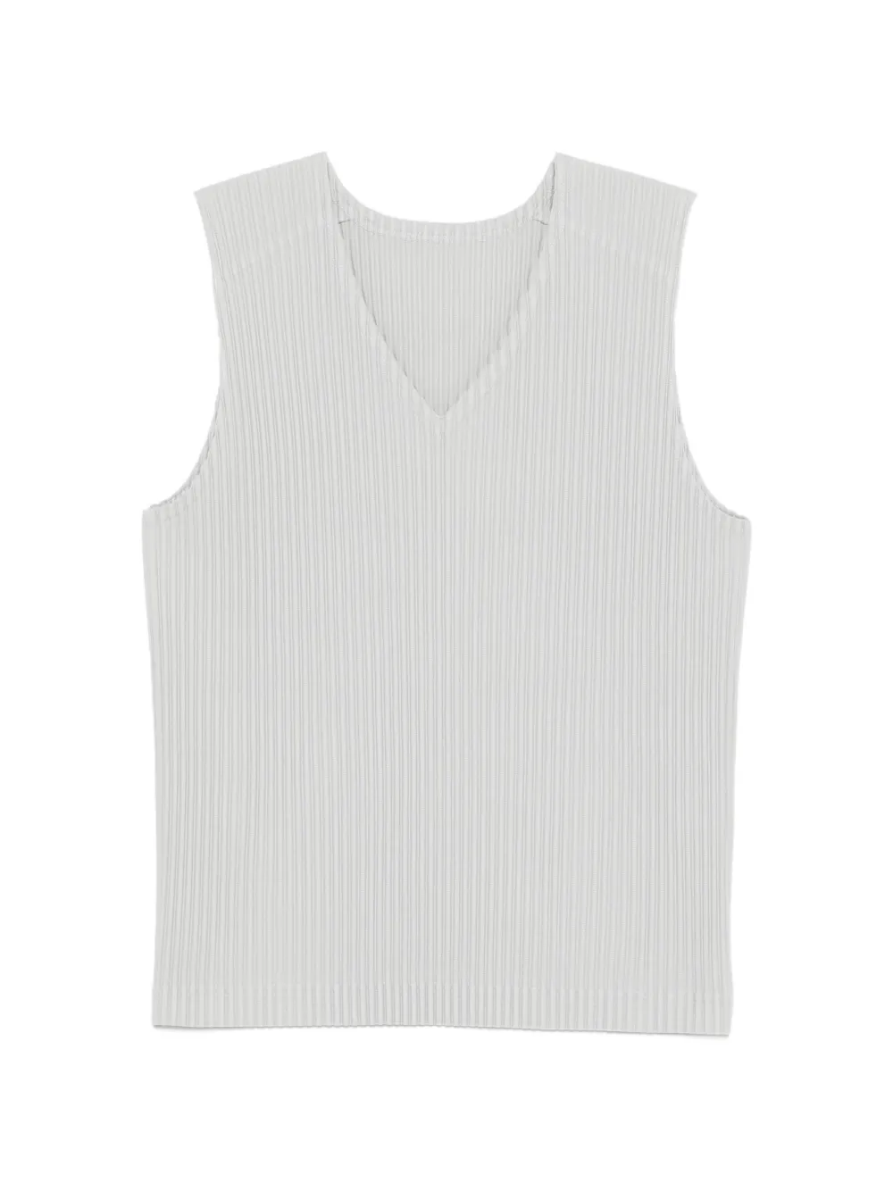 Homme Plissé Issey Miyake plissé V-neck vest - Grigio
