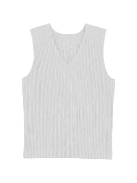 Homme Plissé Issey Miyake top con cuello en V