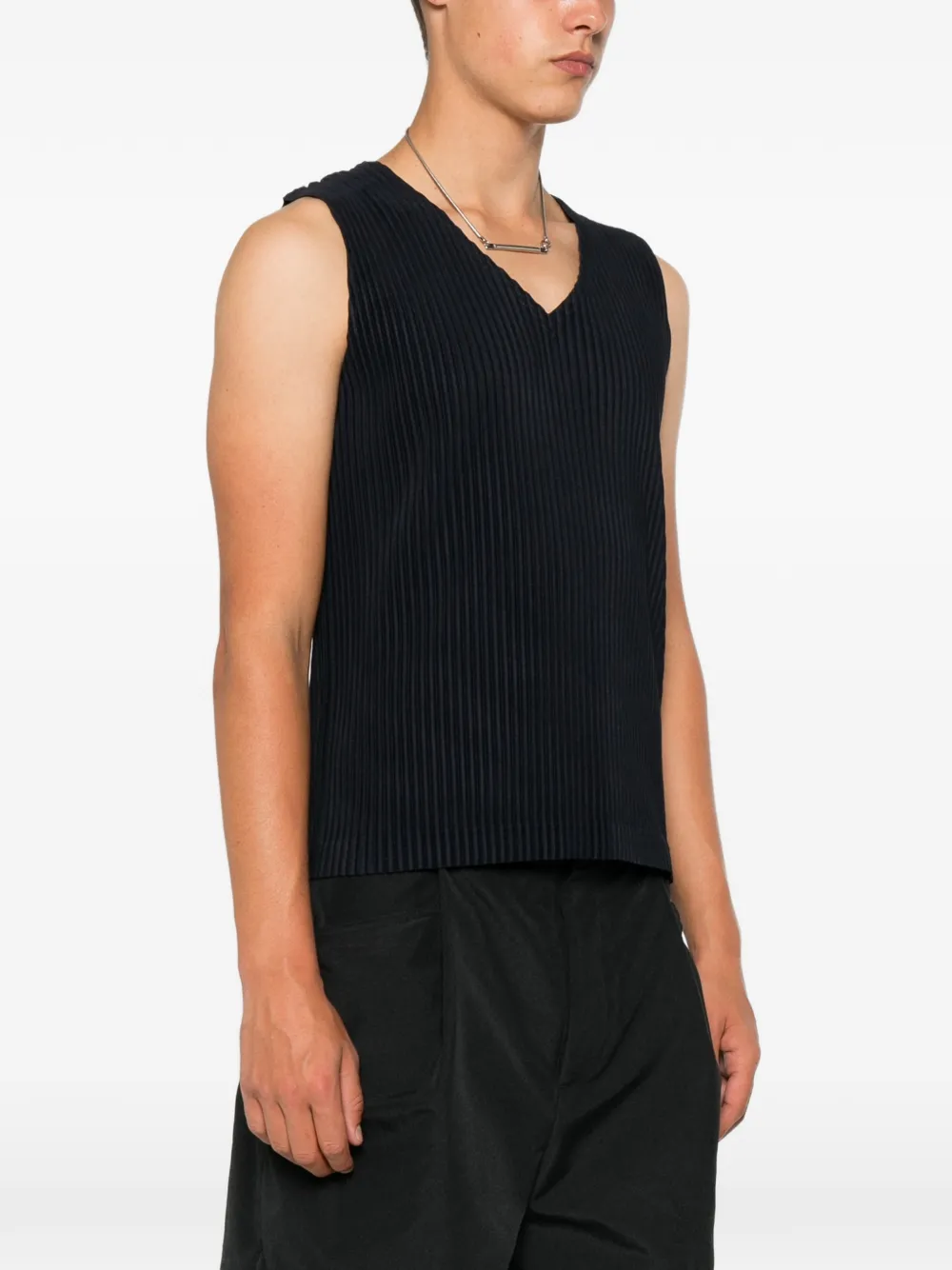 Homme Plissé Issey Miyake Homme plissé geplooid T-shirt Blauw