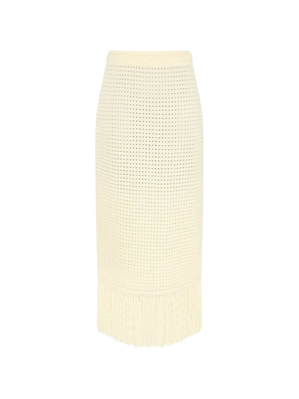 ZIMMERMANN Indra fringe-trimmed skirt - Toni neutri