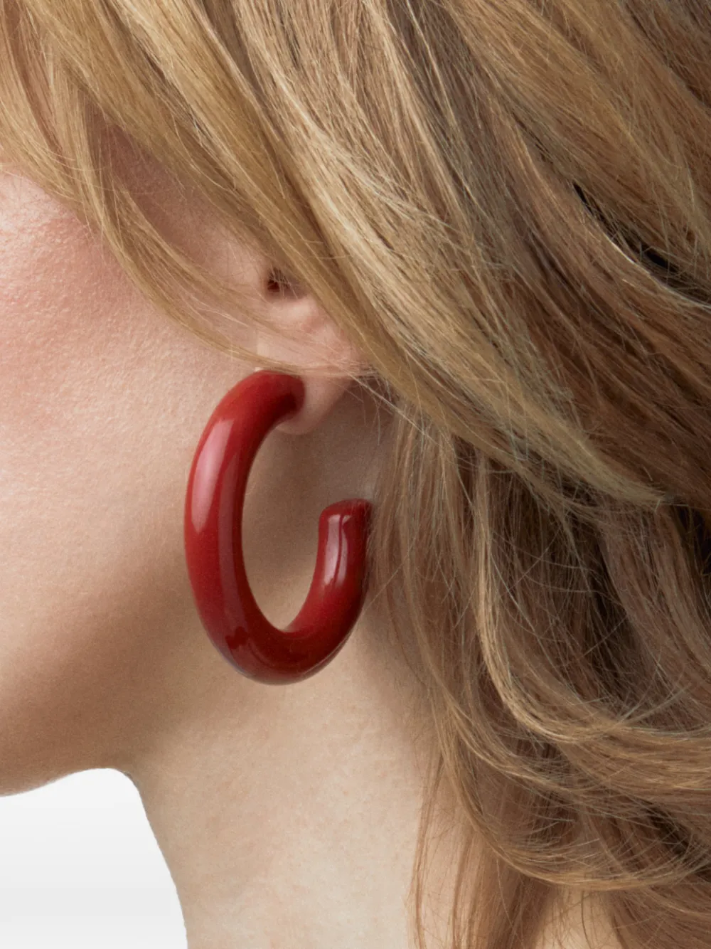 Neeka Studios Big Bold hoop earrings - Rosso