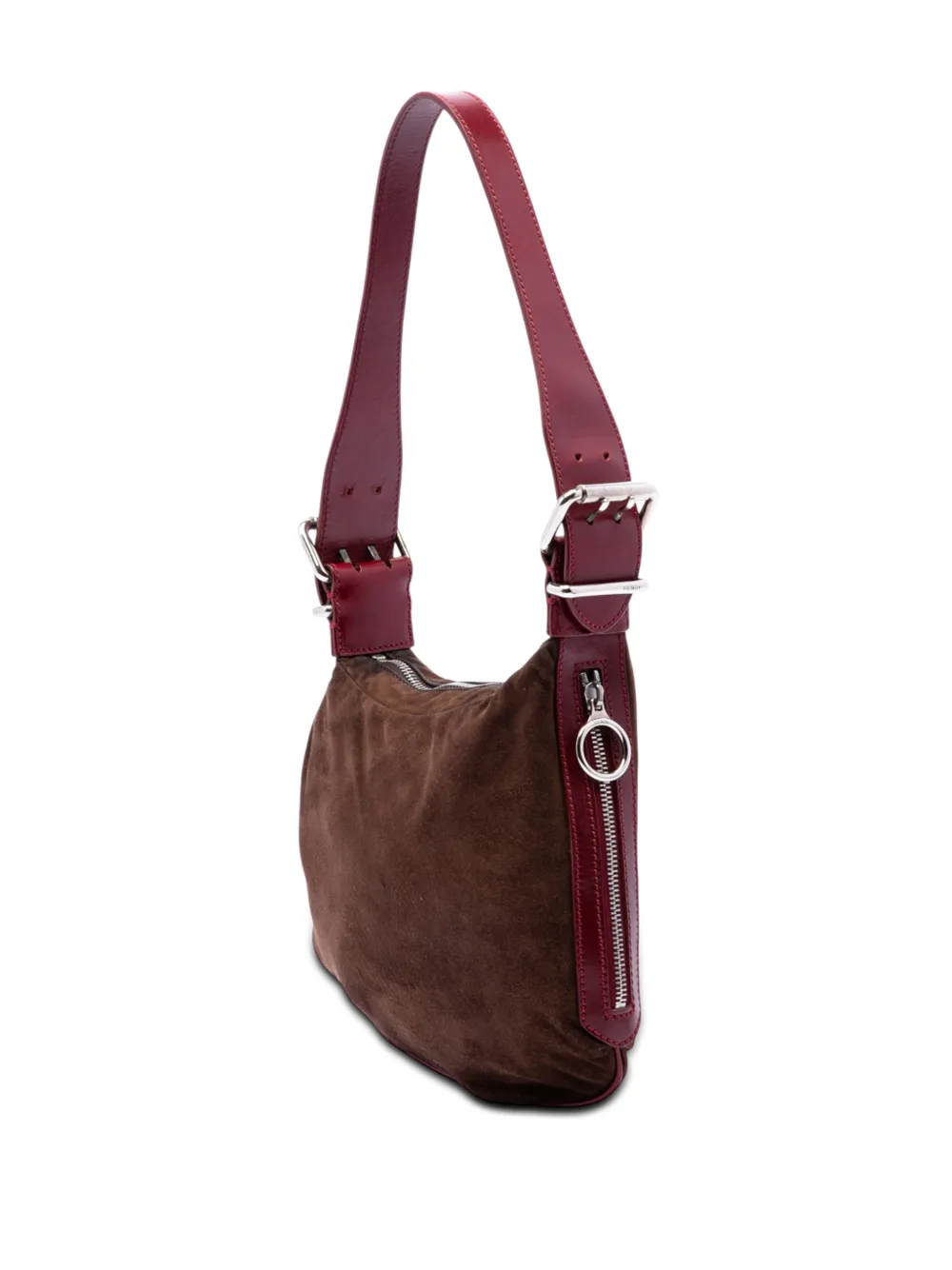  Fendi Pre-owned Sac Porté épaule Oyster En Daim Orné De Sequins Et Cristaux (2010-2025) - Marron 