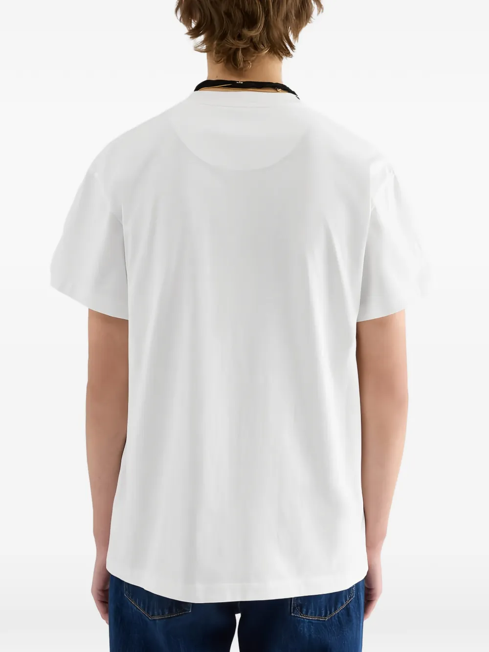 Jil Sander Drie T-shirten met geborduurd monogram Wit