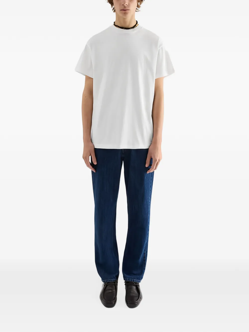 Jil Sander Drie T-shirten met geborduurd monogram Wit
