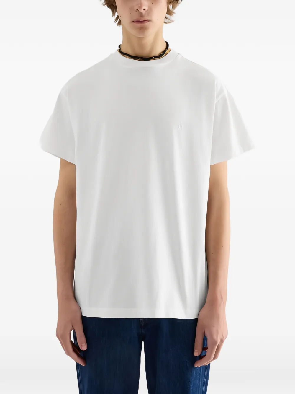 Jil Sander Drie T-shirten met geborduurd monogram Wit