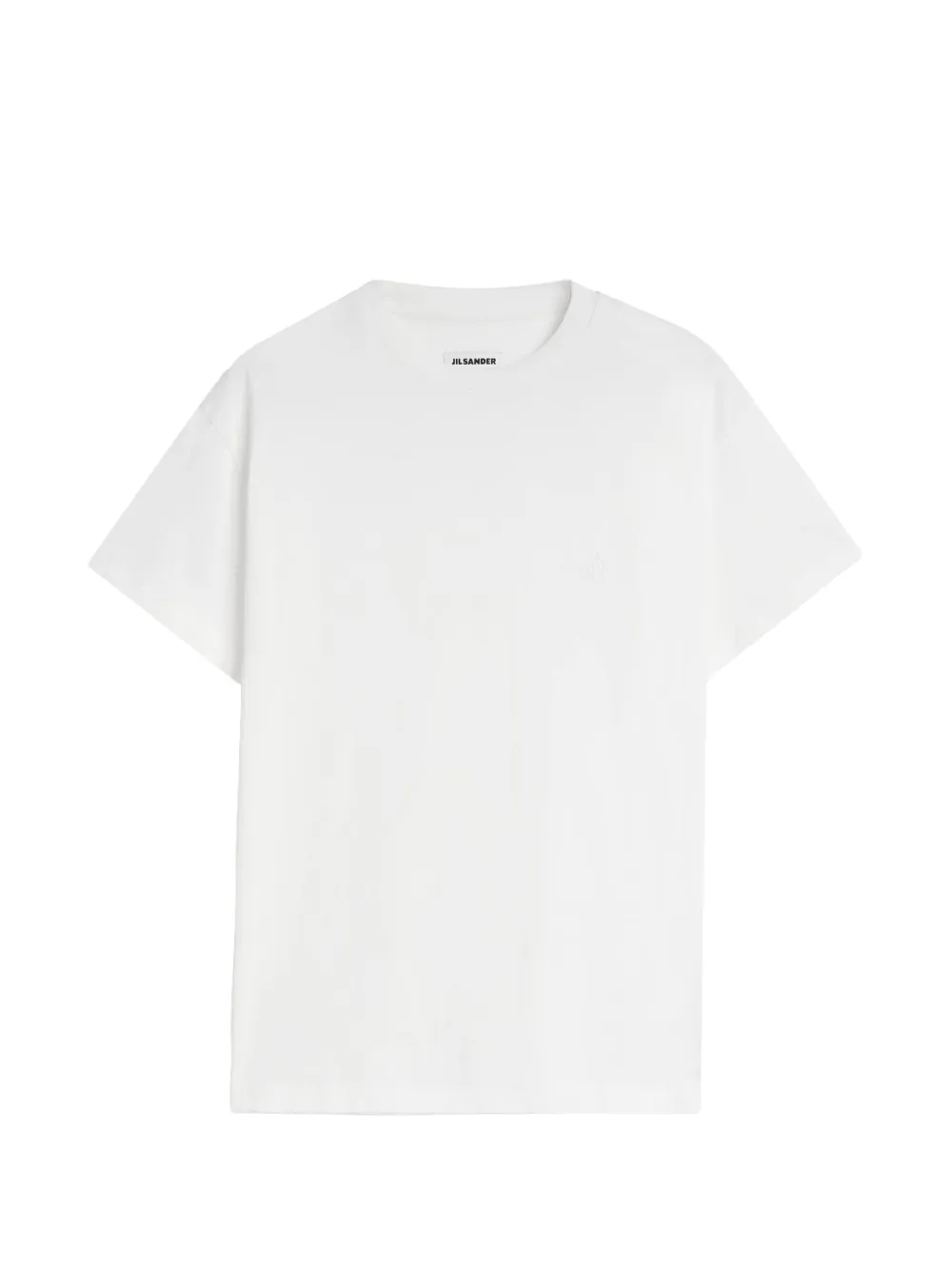 Jil Sander Drie T-shirten met geborduurd monogram Wit