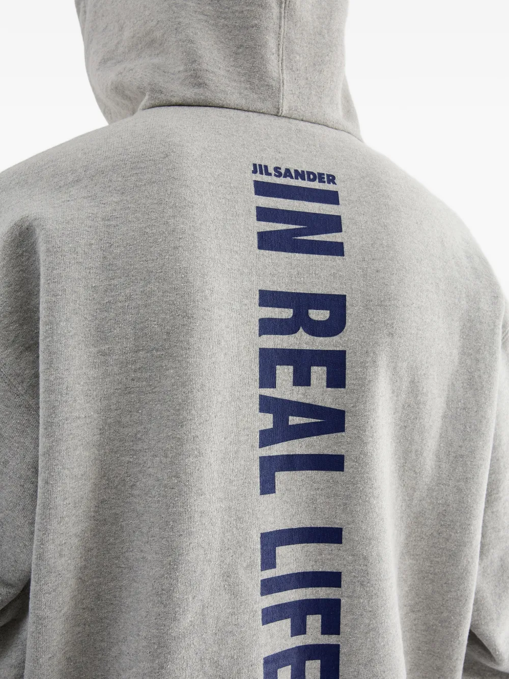 Jil Sander Hoodie met logoprint Grijs
