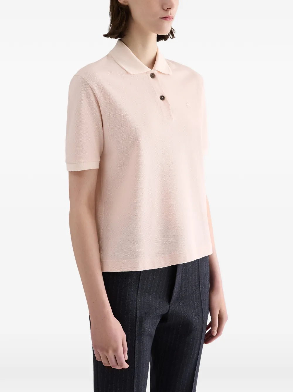 Jil Sander Poloshirt met borduurwerk Roze