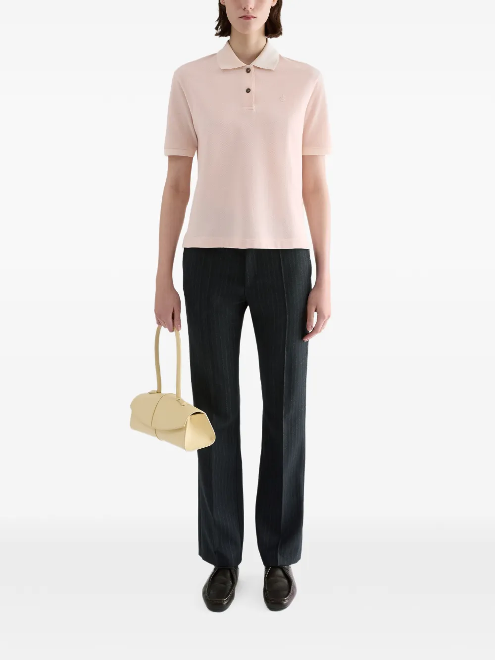 Jil Sander Poloshirt met borduurwerk Roze
