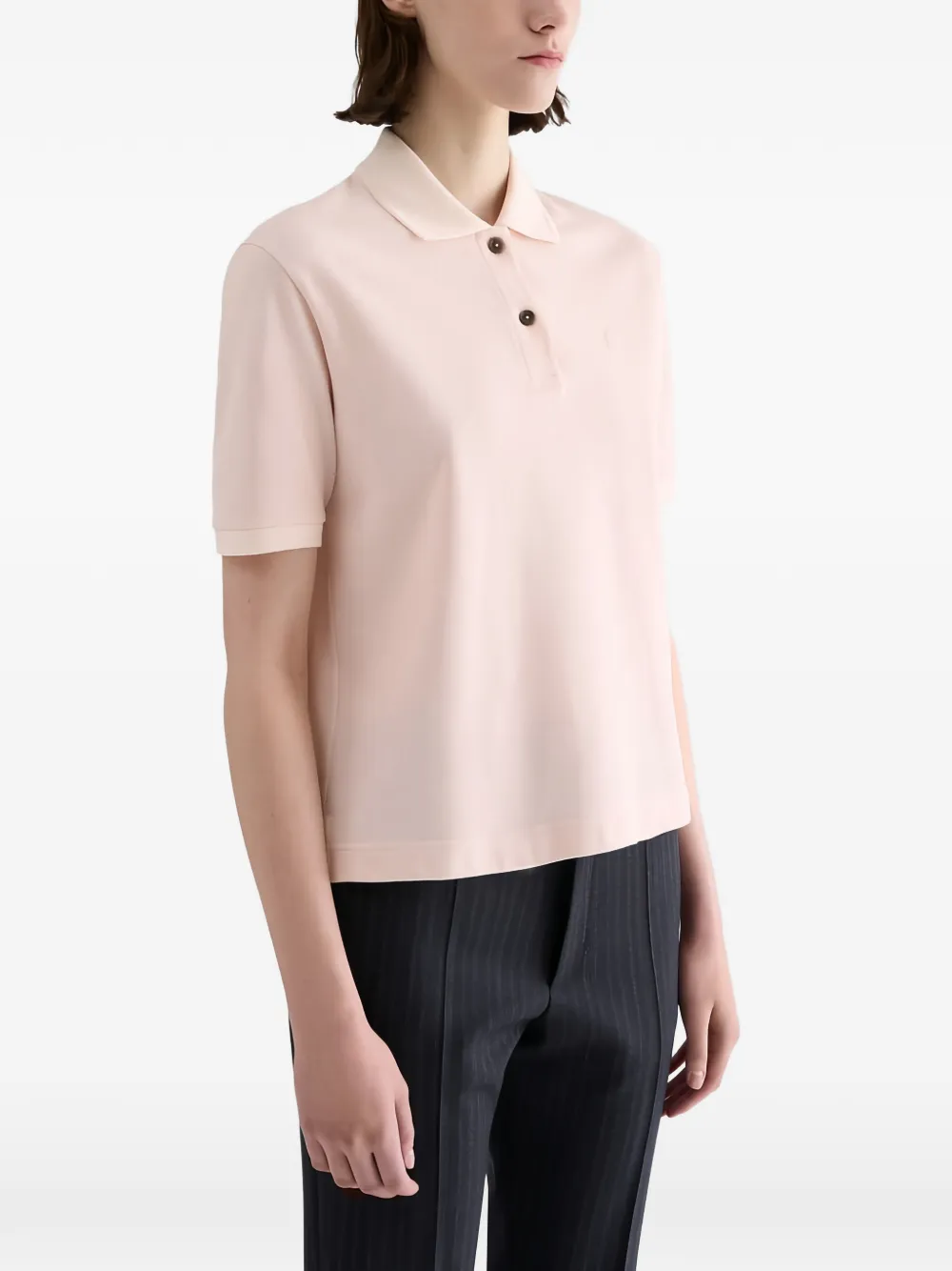Jil Sander Poloshirt met borduurwerk Roze