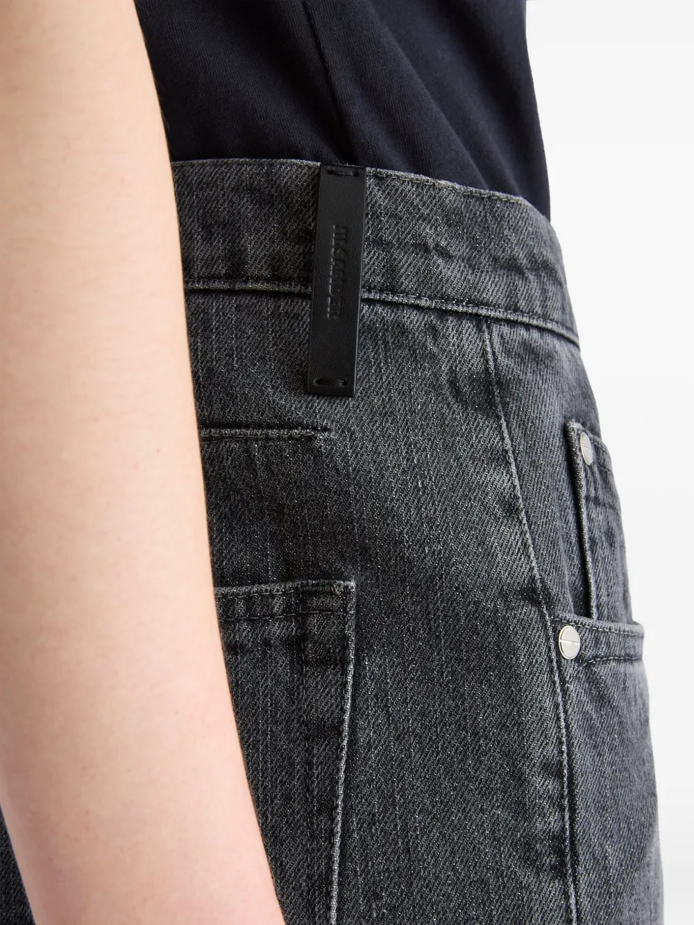 Jil Sander Katoenen jeans met riemlussen Grijs