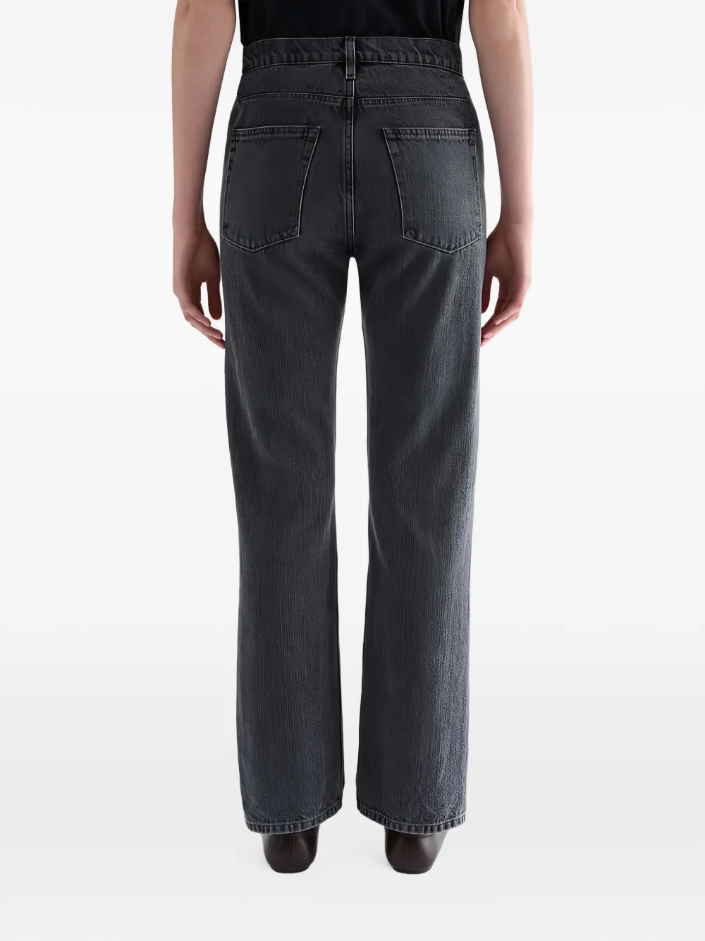 Jil Sander Katoenen jeans met riemlussen Grijs