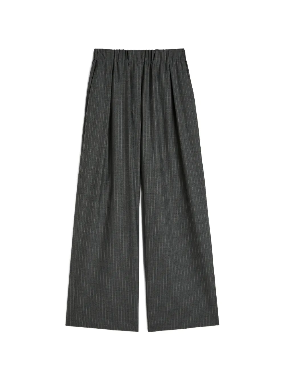 Jil Sander Pantaloni gessati con pieghe - Grigio
