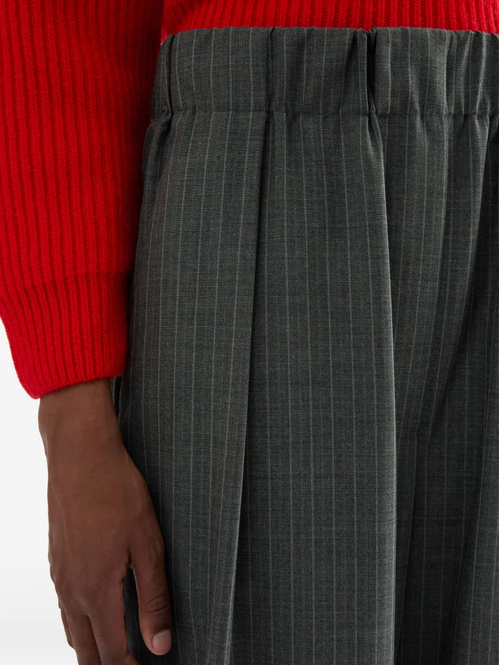 Jil Sander Broek met krijtstreep Grijs