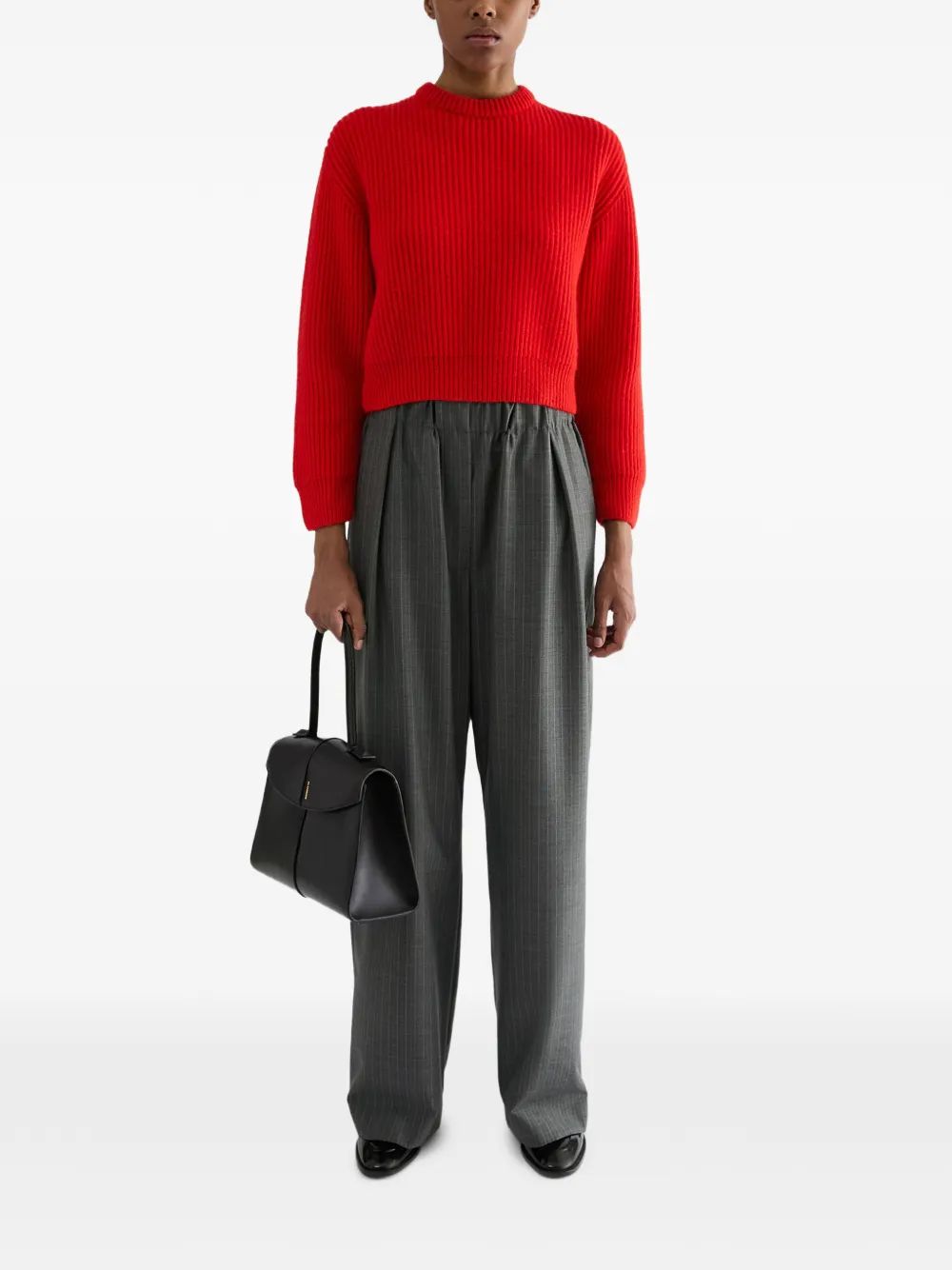 Jil Sander Broek met krijtstreep Grijs