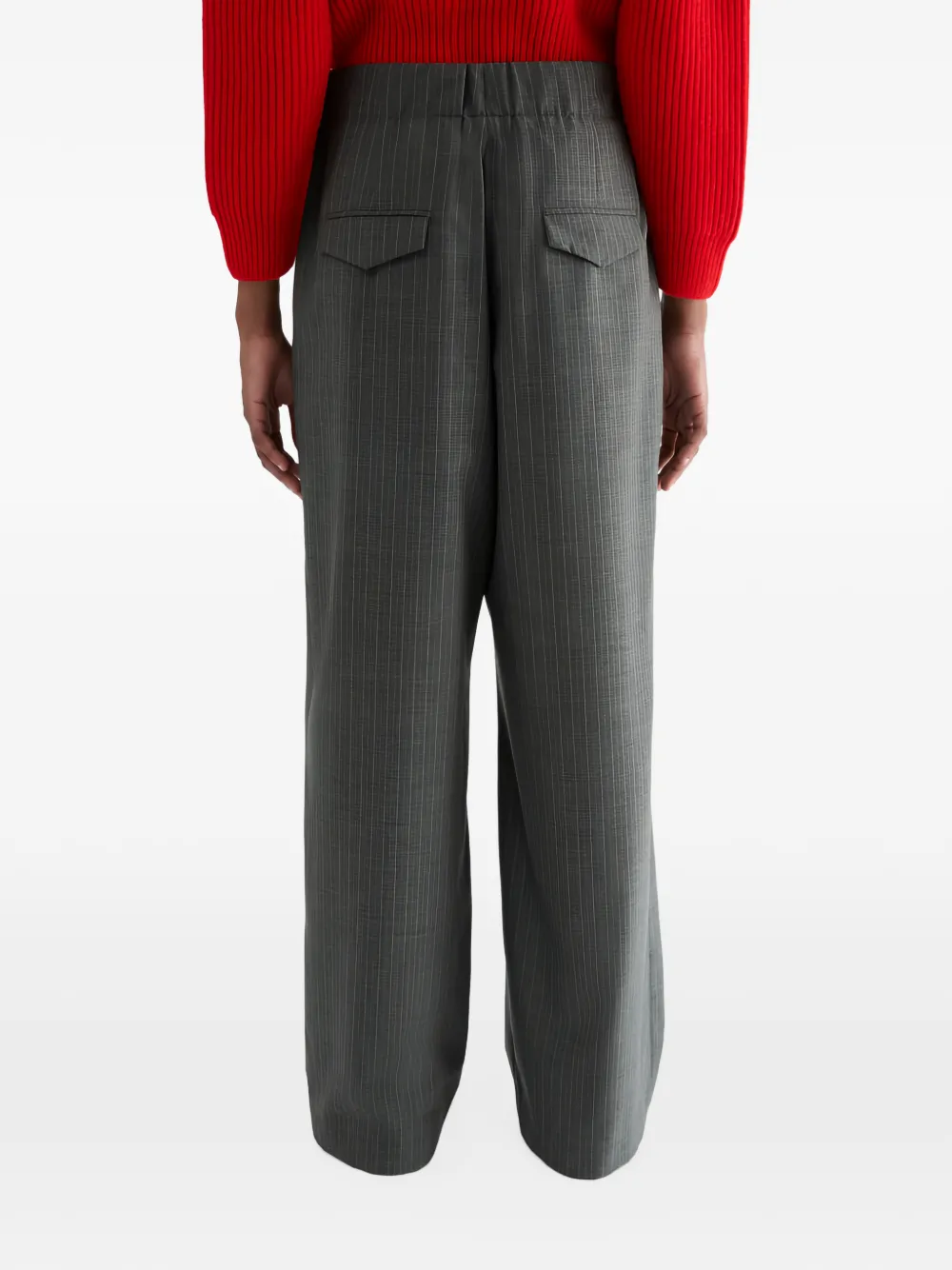 Jil Sander Broek met krijtstreep Grijs