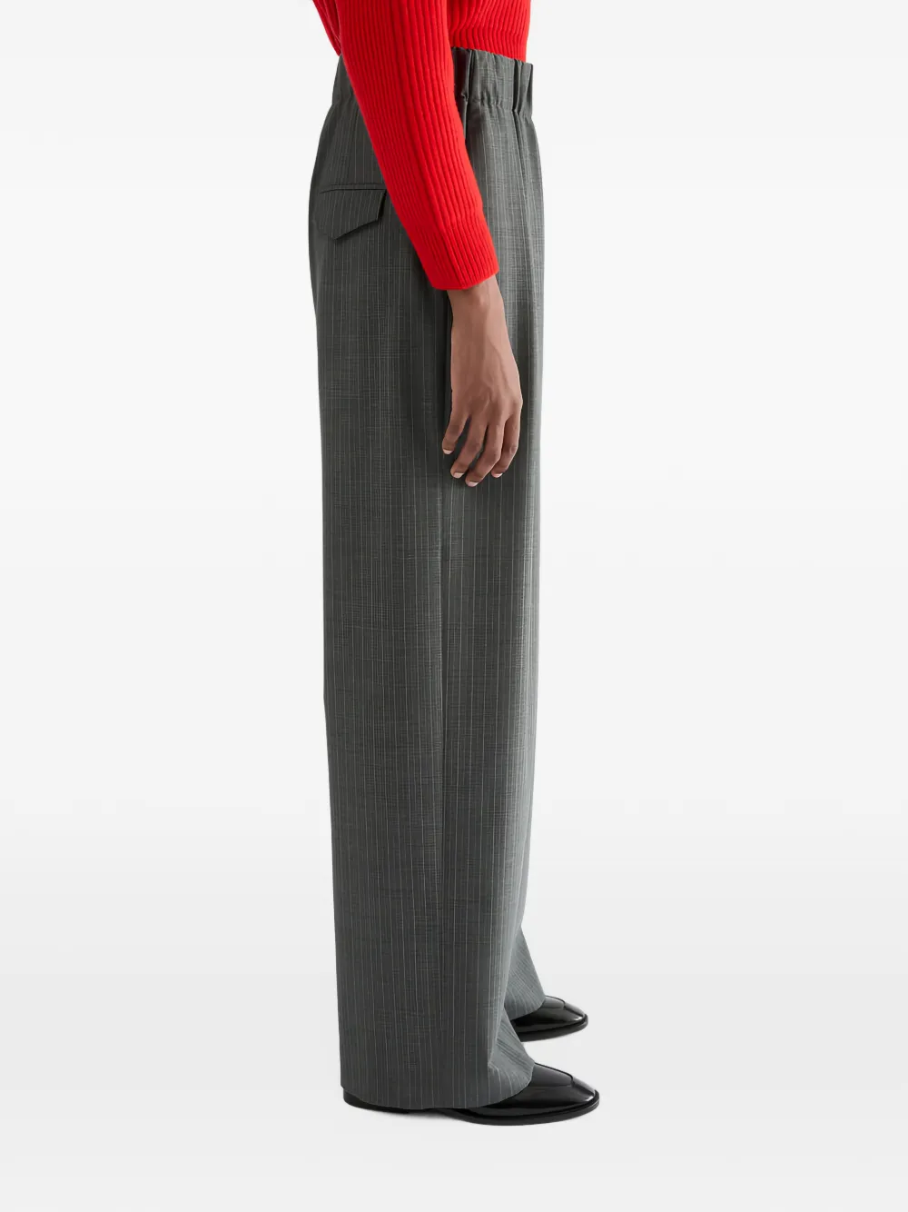 Jil Sander Broek met krijtstreep Grijs