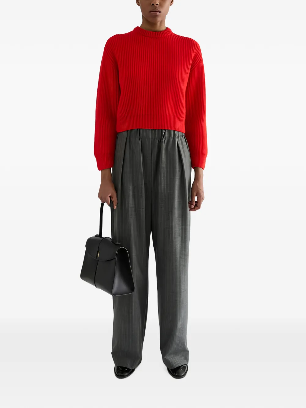 Jil Sander Broek met krijtstreep Grijs